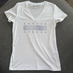 Under Armour white athletic T Shirt